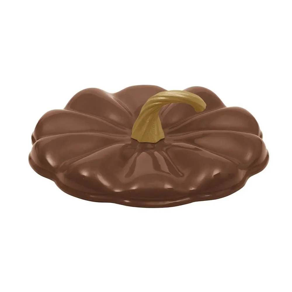 Pioneer Woman Pumpkin Enameled Cast Iron Dutch Oven Brown Fall Thanksgiving